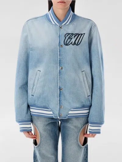 Off-white Bomber Jacket In Blue