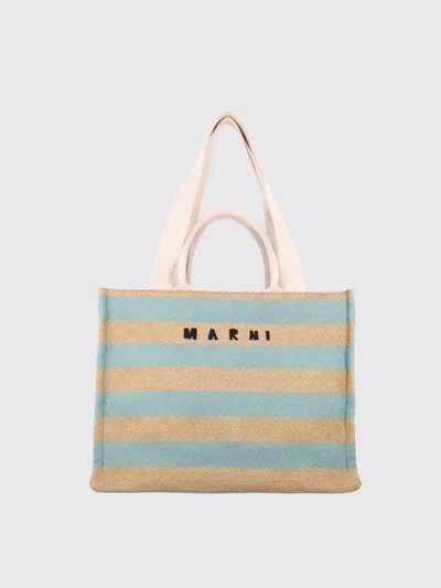 Marni Medium Tote Bag In Brick Red