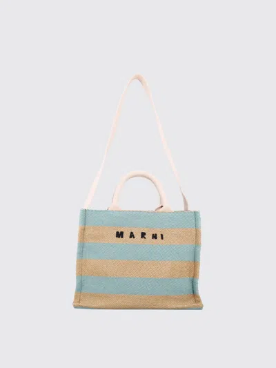 Marni Medium Tote Bag In Brick Red