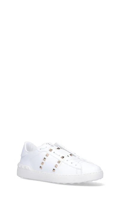 Valentino Garavani Valentino Rockstud Untitled Leather Sneaker In White