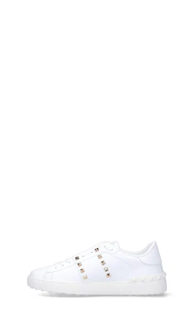 Valentino Garavani Valentino Rockstud Untitled Leather Sneaker In White