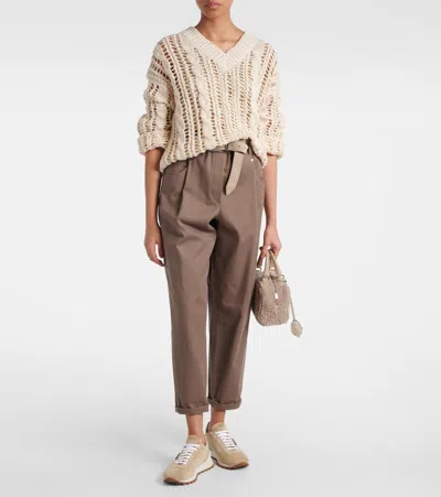 Brunello Cucinelli Women Suede Running Sneaker In Climb