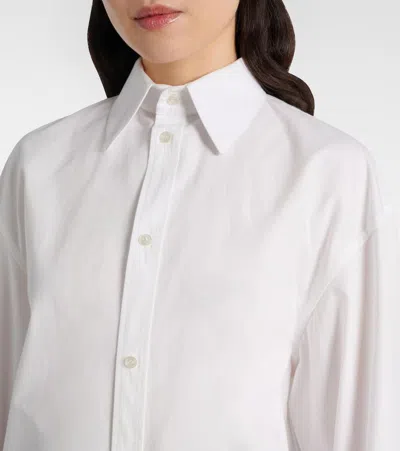 Saint Laurent White Classic Cotton Shirt In Animal Print