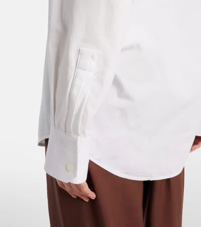 Saint Laurent White Classic Cotton Shirt In Animal Print