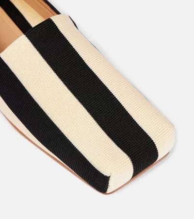 Jacquemus The Carré Striped Espadrilles In Beige/black