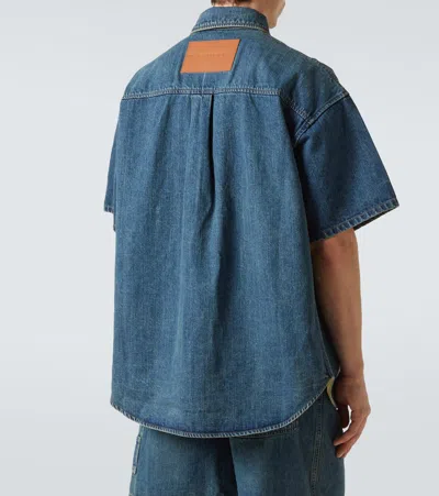 Jil Sander 168 Short Sleeve Shirt In Blue