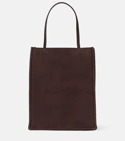 The Row Tote To Go Small Aus Veloursleder In Braun