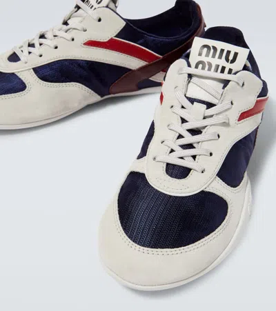 Miu Miu Sneakers Gymnasium Mit Leder In Multicolor