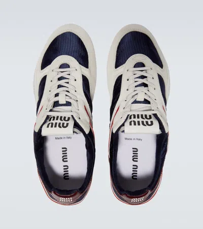 Miu Miu Sneakers Gymnasium Mit Leder In Multicolor
