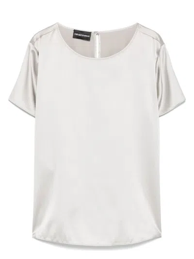 Emporio Armani Short Sleeve Shirt In Dove Grey