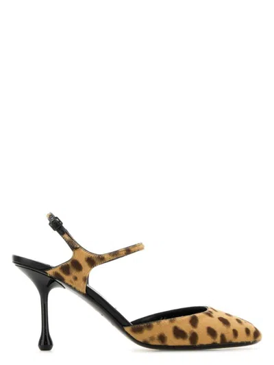 Jimmy Choo Leopard Print Calf Hair Stiletto Pumps In Brown