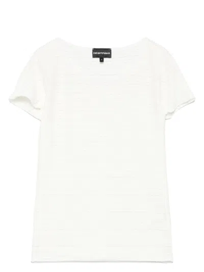 Emporio Armani Striped T-shirt In White