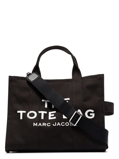 Marc Jacobs Black Canvas The Tote Bag Handbag In Black