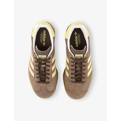 Adidas Originals Adidas Gazelle Bold Platform Sneaker In Earth Strata Powder Yell