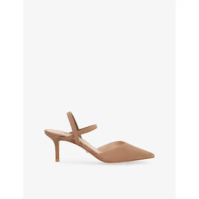 Dune Womens  Classical Suede Slingback Courts In Caramel Suede