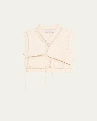 Aisling Camps Tortoise Cotton-blend Vest In Ivory