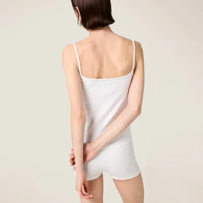 Miu Miu Seamless Top In White