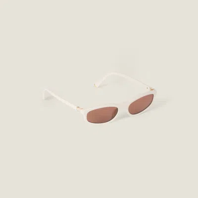 Miu Miu Miu Glimpse Sunglasses In Chocolate Brown Lenses