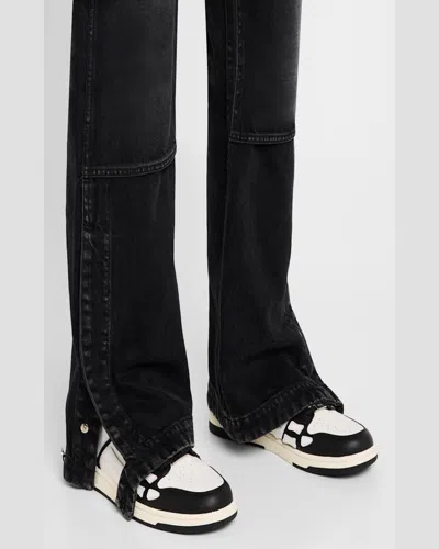 Amiri Mens Black Skel Top Bandana-print Leather Low-top Trainers