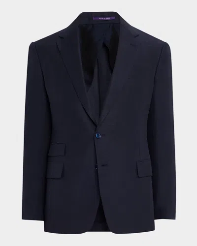 Ralph Lauren Men's Kent Linen & Silk Canvas Jacket In Navy