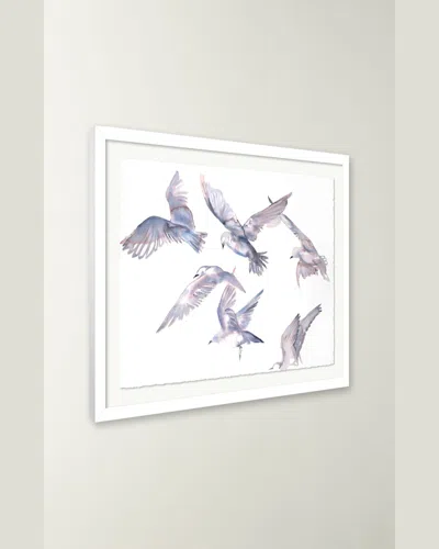 Rfa Fine Art Seagulls In Flight Framed Giclee Print By Elizabeth Becker In Multi