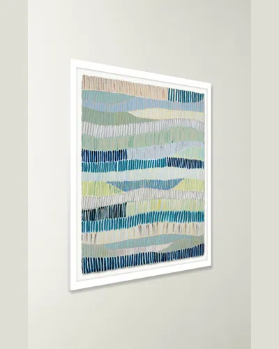 Rfa Fine Art Blue Fence 1 Framed Giclee By H. Scott In Multi