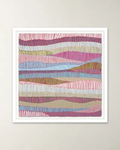 Rfa Fine Art Pink Fence 2 Framed Giclee On Paper By H. Scott In Multi