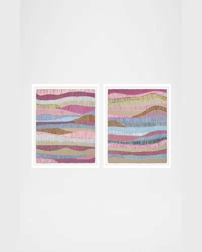 Rfa Fine Art Pink Fence 2 Framed Giclee On Paper By H. Scott In Multi