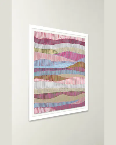 Rfa Fine Art Pink Fence 2 Framed Giclee On Paper By H. Scott In Multi