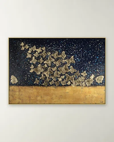 Rfa Fine Art Butterfly Night Giclee On Gallery-wrapped Canvas By H. Scott In Multi
