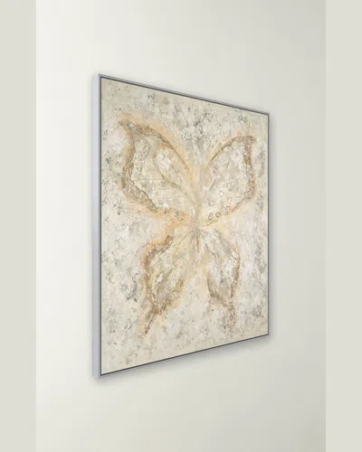 Rfa Fine Art Gold Butterfly Hand-embellished Giclee By H. Scott In Multi