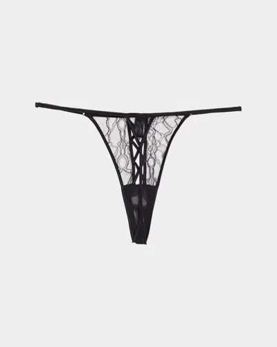 Kiki De Montparnasse Precieuse Thong In Black