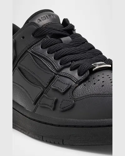 Amiri Cny Skel Top Low Sneakers In Black
