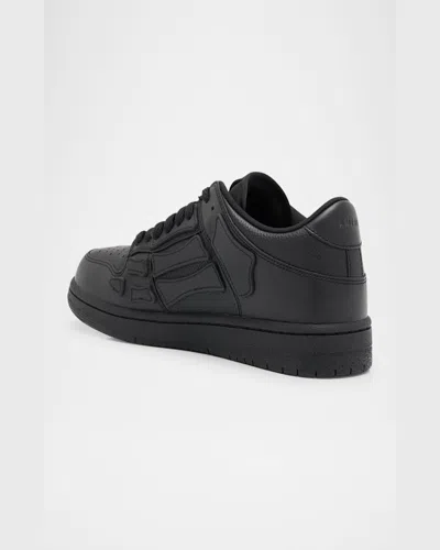 Amiri Cny Skel Top Low Sneakers In Black