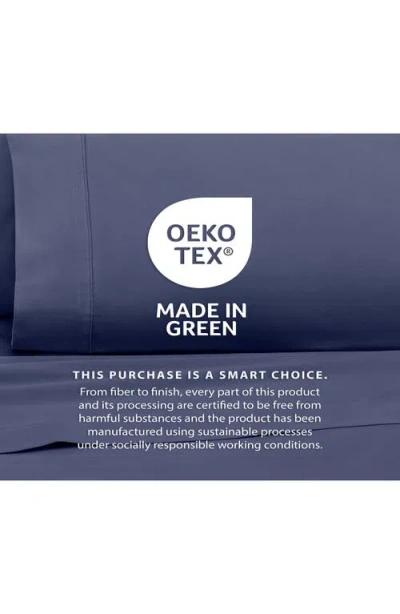 Martex Solid 400 Thread Count Cotton Sateen Sheet Set In Navy