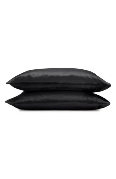 Martex Elegance Satin Sheet Set In Black