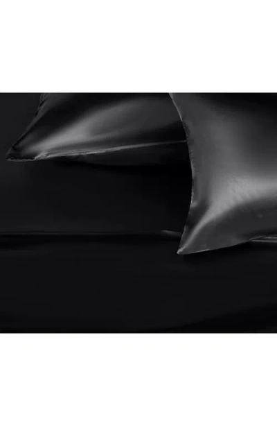 Martex Elegance Satin Sheet Set In Black