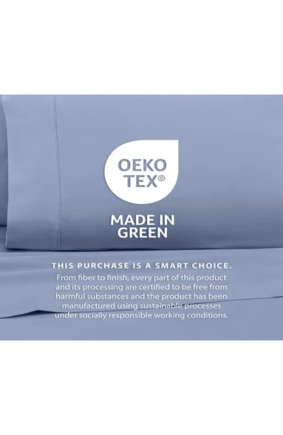 Martex Solid 400 Thread Count Cotton Sateen Sheet Set In Blue