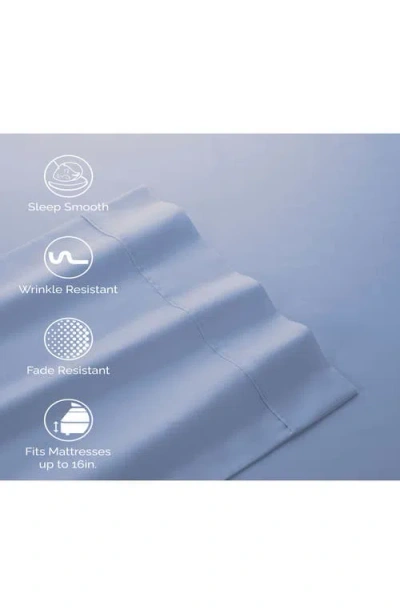 Martex Solid 400 Thread Count Cotton Sateen Sheet Set In Blue