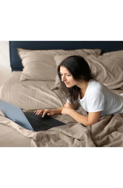 Martex Solid 400 Thread Count Cotton Sateen Sheet Set In Tan