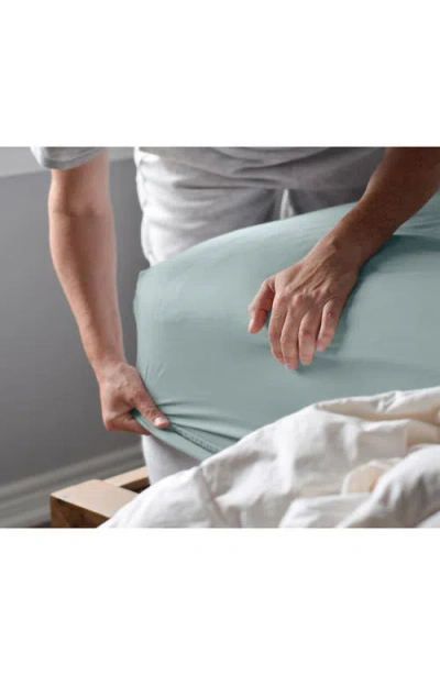 Martex Solid 400 Thread Count Cotton Sateen Sheet Set In Aqua