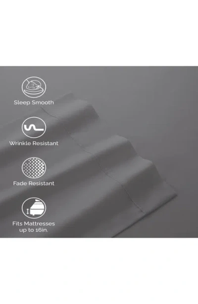 Martex Solid 400 Thread Count Cotton Sateen Sheet Set In Grey