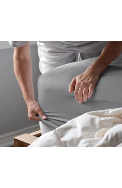 Martex Solid 400 Thread Count Cotton Sateen Sheet Set In Grey