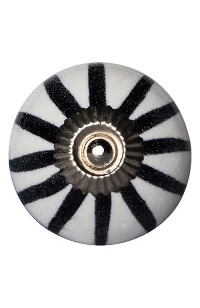 Kinetic 12-pack Knobs In Black White Stripe