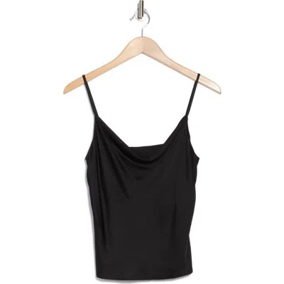 A.l.c . Eliza Feather Trim Satin Camisole In Black