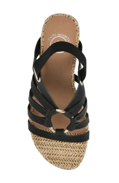 Cliffs By White Mountain Ataps Wedge Slingback Sandal In Black Smooth