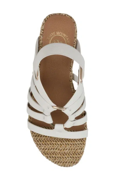 Cliffs By White Mountain Ataps Wedge Slingback Sandal In White Smooth