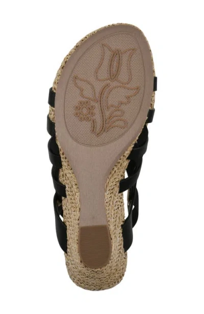 Cliffs By White Mountain Ataps Wedge Slingback Sandal In Black Smooth