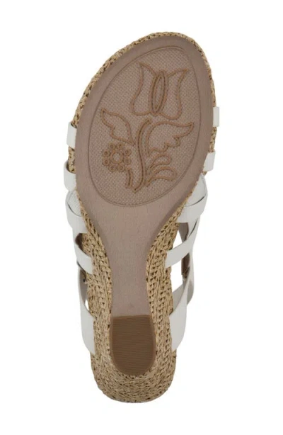 Cliffs By White Mountain Ataps Wedge Slingback Sandal In White Smooth