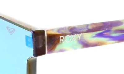 Roxy 146mm Rimless Shield Sunglasses In Ice Blue Mirror